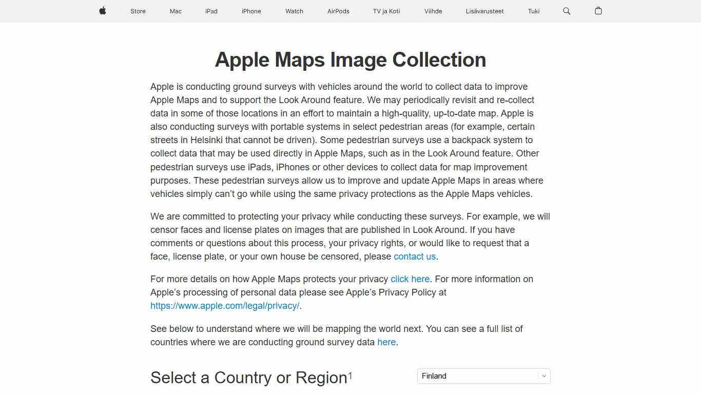 Apple Maps Image Collection