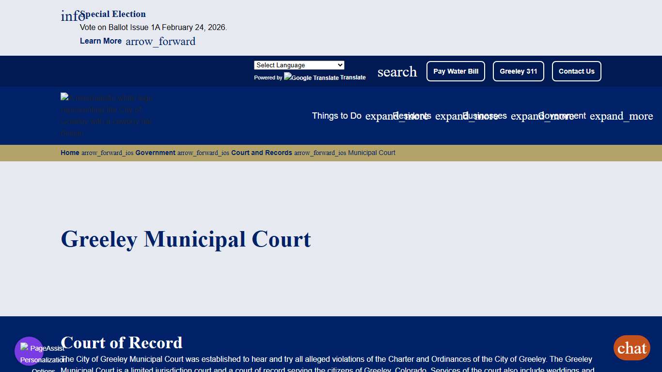 Greeley Municipal Court City of Greeley